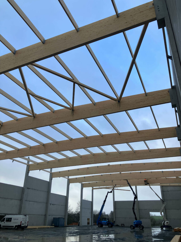 Chantier Meubles Girardeau, mixité bois et métal