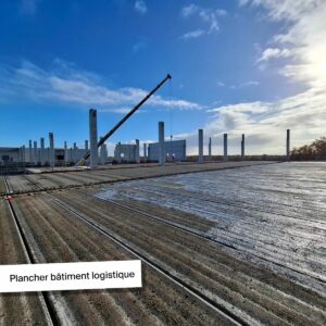 dalles alvéolées chantier logistique